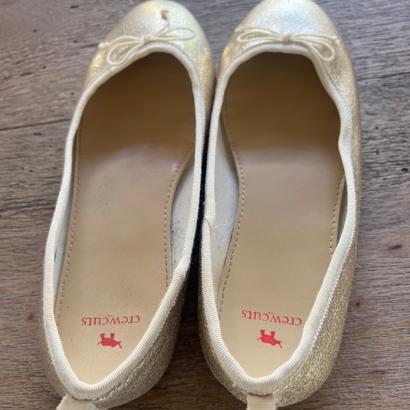 J CREW Crewcuts Women Metallic Gold Ballet Flats - Size K5 / 37 EU / 6.5 US - Picture 11 of 11